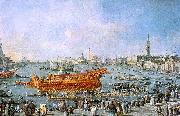 Francesco Guardi The Bucentaur Departs for the Lido on Ascension Day oil painting on canvas